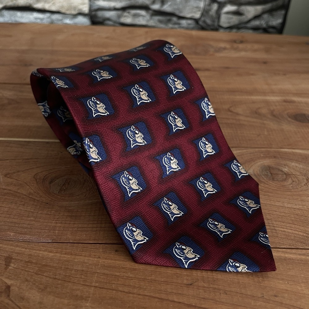 Duke University Blue Devils Silk Tie Maroon Burgundy Men's Necktie Collegiate
